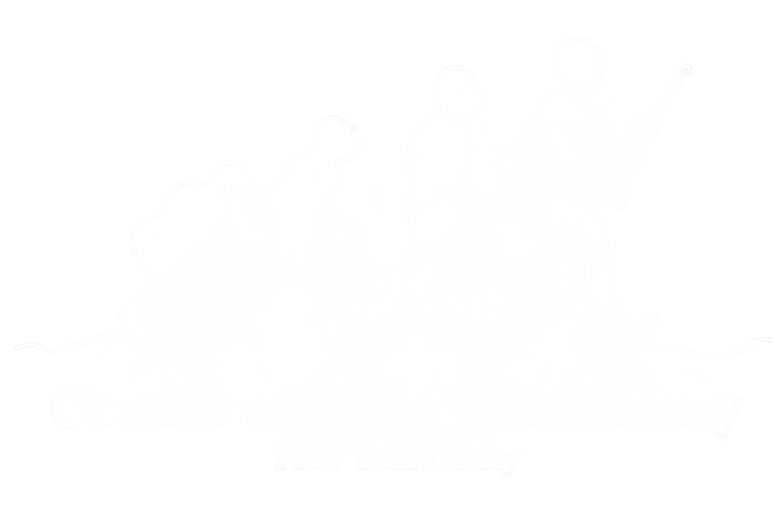 Cradle of Man Taxidermy Logo White No Bg New