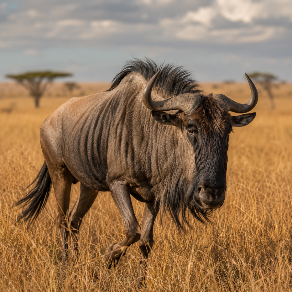 Nyasaland Wildebeest in South African Savanna