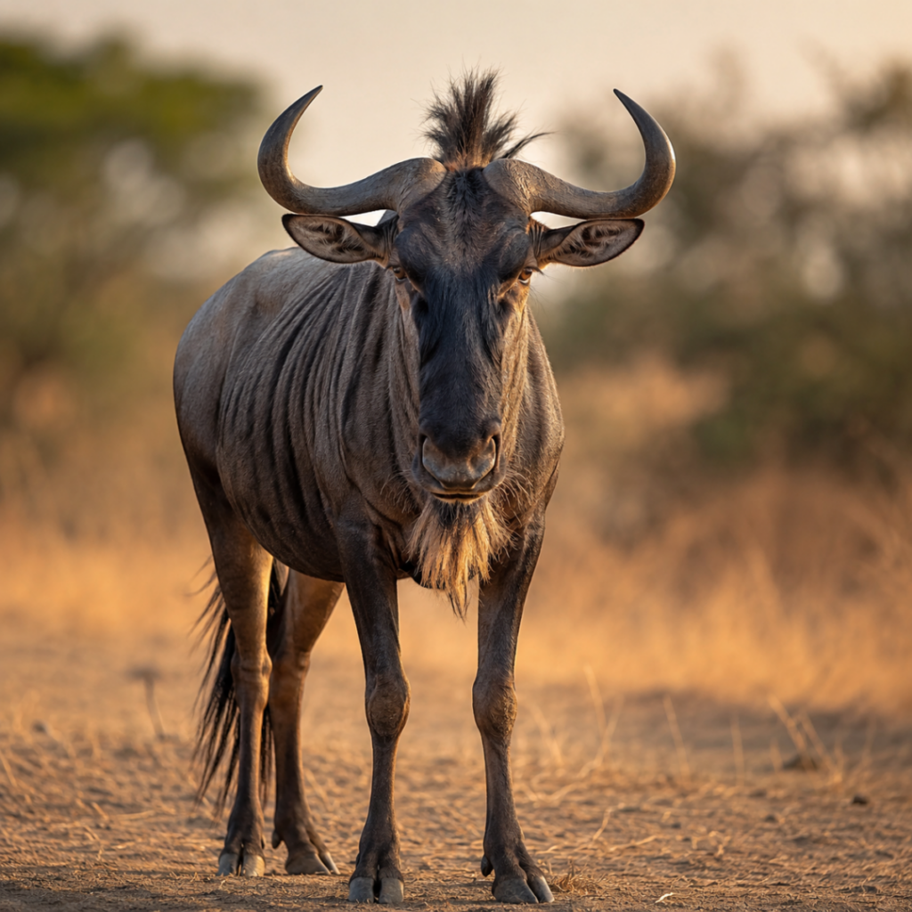 Nyasaland Wildebeest late afternoon