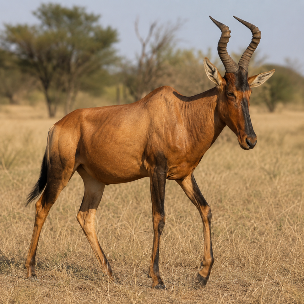 Lichtenstein Hartebeest in South African savanna